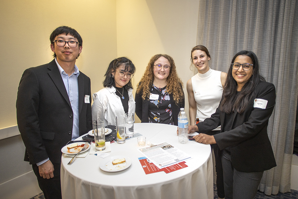 040WU-Boston10-17-22-Osberg Junguang Yu, Amy Neusaenger, Kennedy Setter, Hye Jin Lee, Howard Chen, and Ashita Nair.