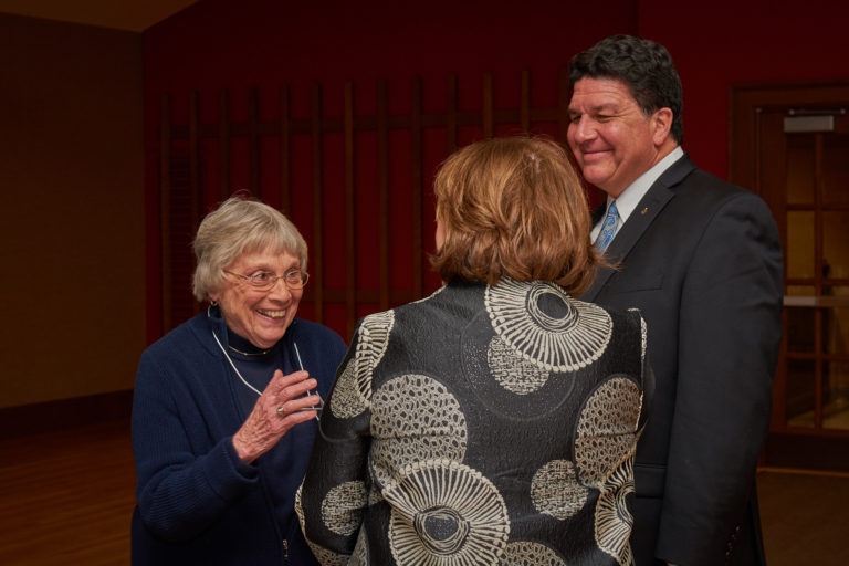 Rocky LaDien and his wife share a moment with Pat Weinswig.