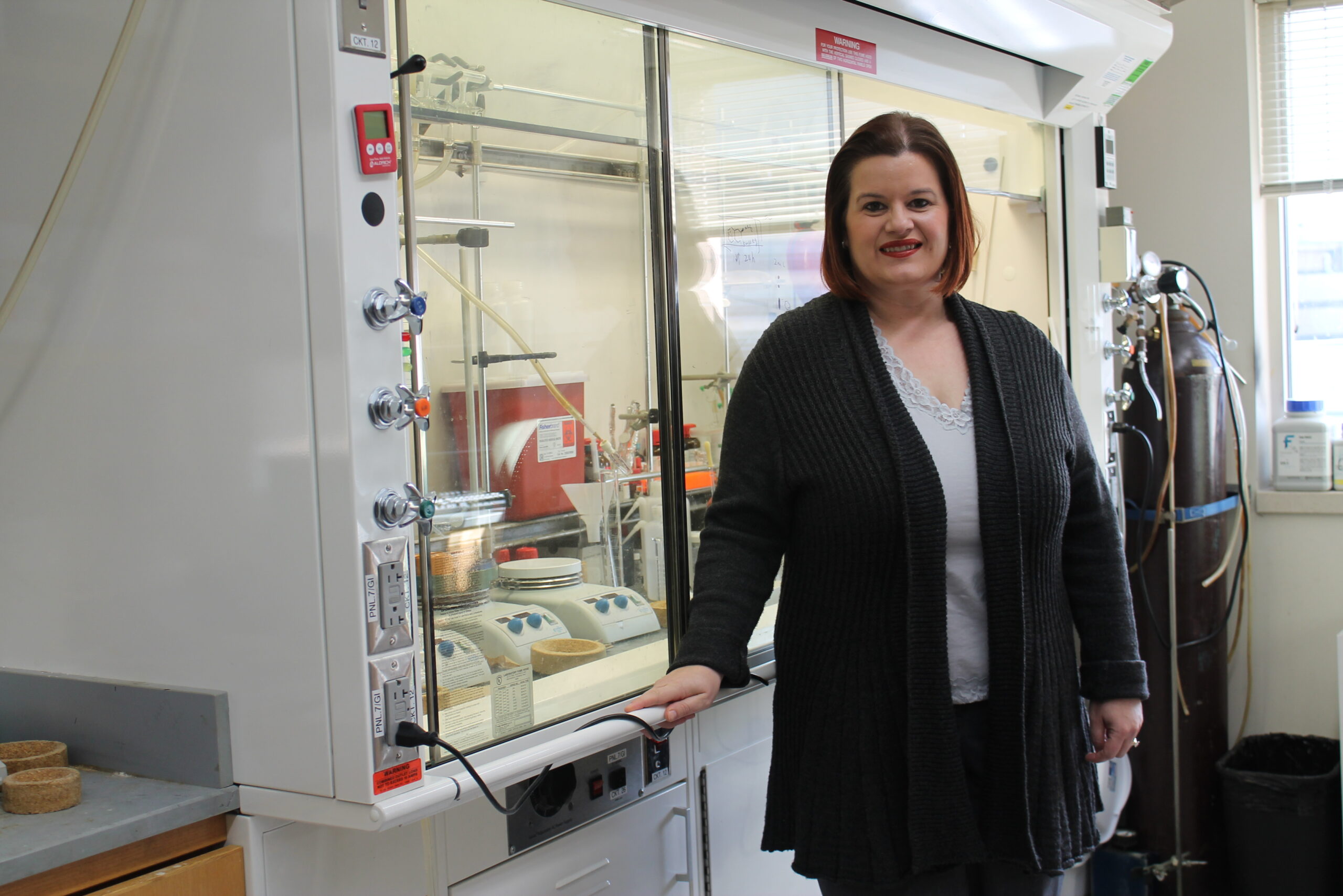 Jennifer Golden in the lab