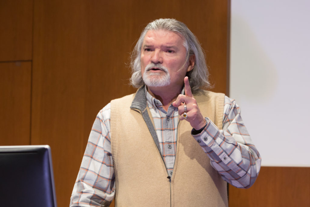CIPE Event: Saving Lives: Guidance from the Science of Teamwork (April 2, 2018) Eduardo Salas speaking at podium