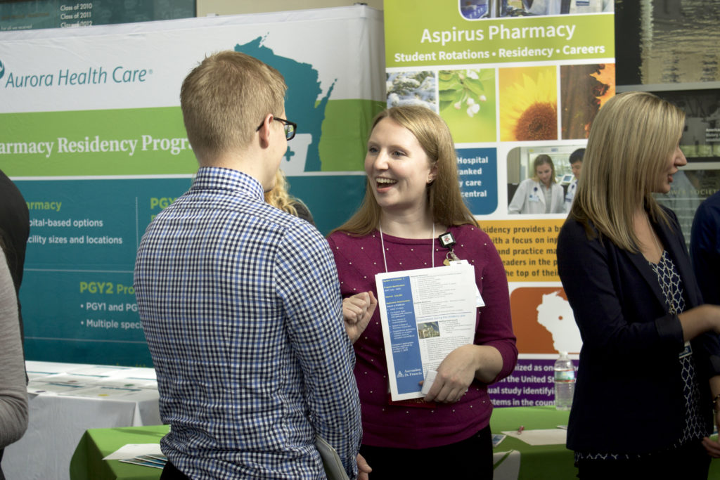 The 2018 Pharmacy Career Fair introduced current PharmD students to practitioners and potential employers from around Wisconsin and the Midwest.
