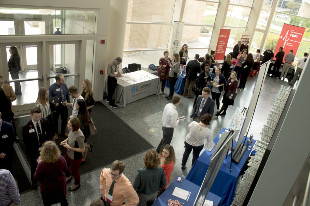 The 2018 Pharmacy Career Fair introduced current PharmD students to practitioners and potential employers from around Wisconsin and the Midwest.
