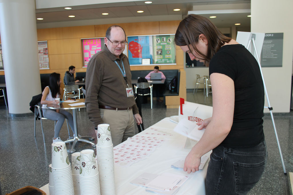 Thank a Badger Day with student running table