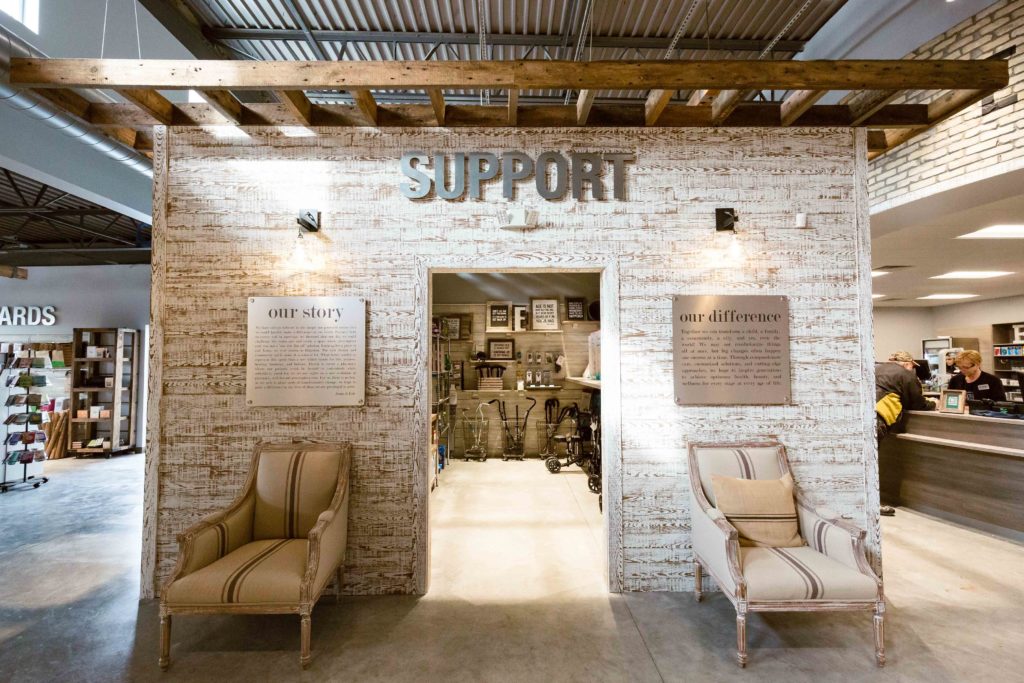 entrance to support section in Edgerton Pharmacy