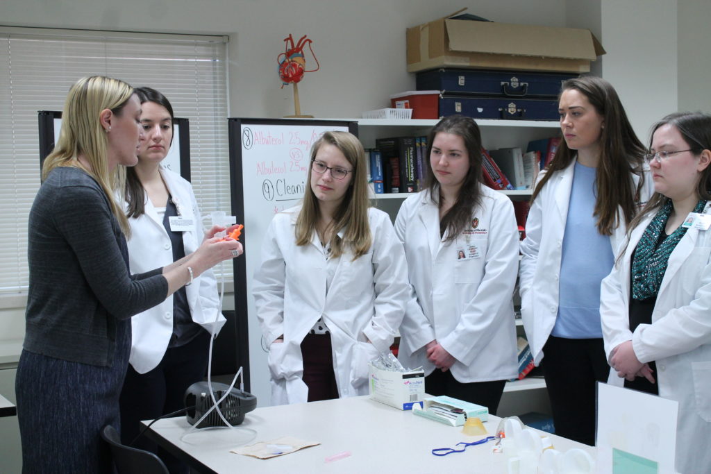 2019-PTx-Asthma-Lab-127 Instructor teaching students in classroom