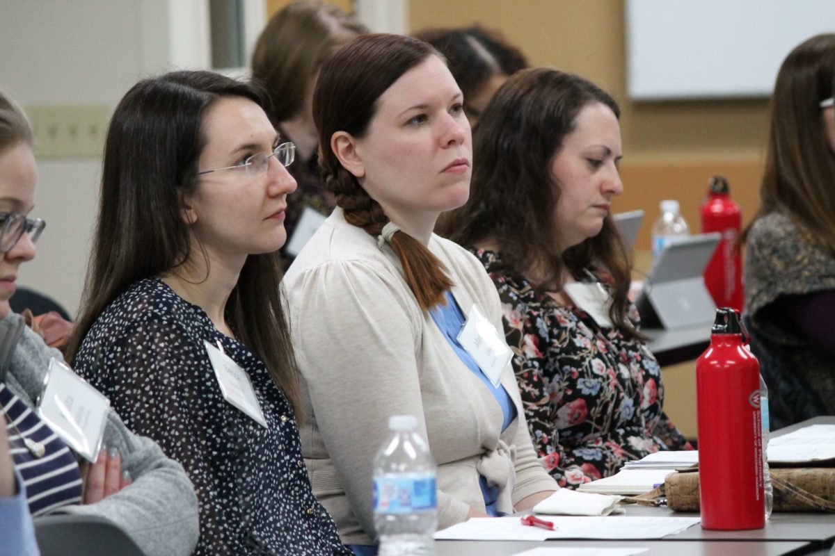 2020-Annual-Clinical-Instructors-Mtg-13 Clinical instructors sitting at the table listening