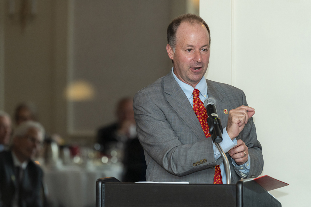 Dave Zgarrick speaking at the podium