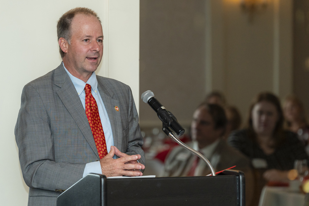 Dave Zgarrick speaking at the podium