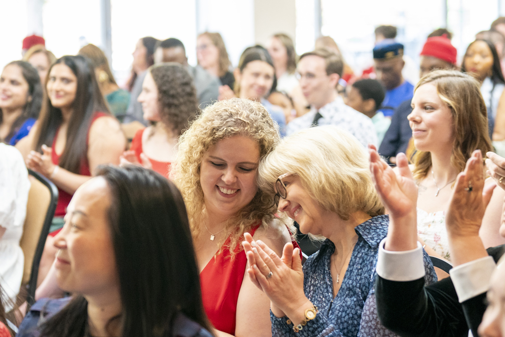 PharmD Graduation Awards Breakfast at the Pyle Center May 10, 2024. Attendees clap