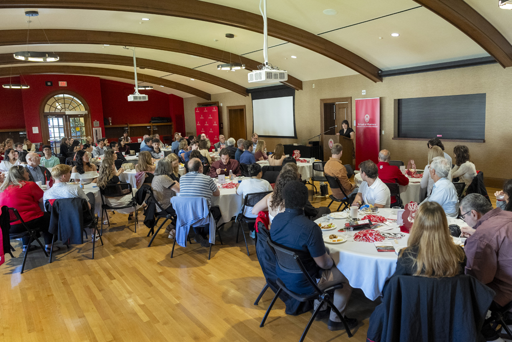 PharmTox Brunch at Carson Gulley May 11, 2024. (Photo © Andy Manis) Many tables of attendees