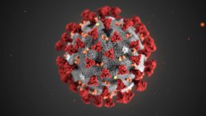 Rendering of the COVID-19 virus