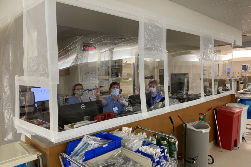 COVID Expansion ICU2 Aurora West Allis Medical Center's expanded ICU to handle COVID-19 patients.