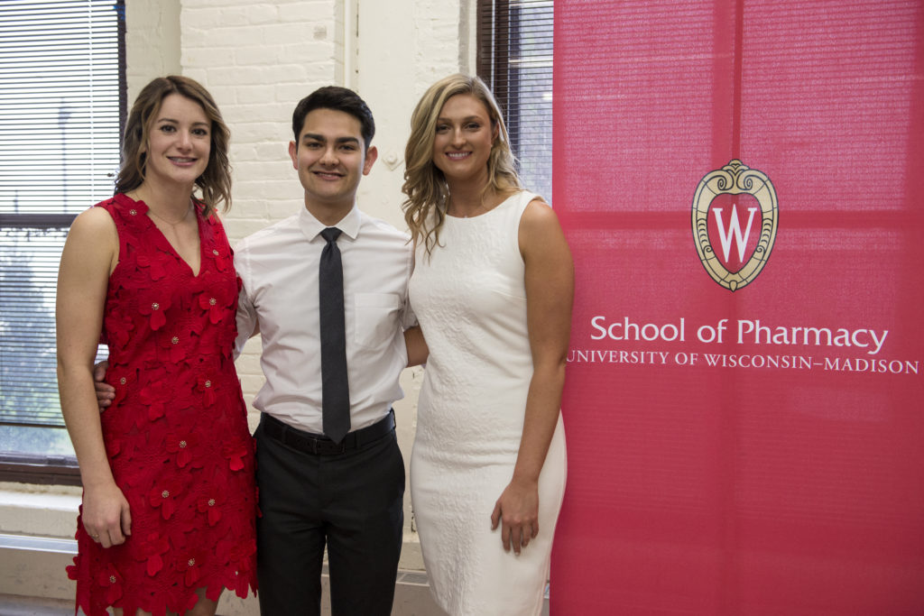 Graduation Awards Celebration_May 2018_DSC2346 Emily Bollom, Theodore Jennaro, and Emily Perinovic