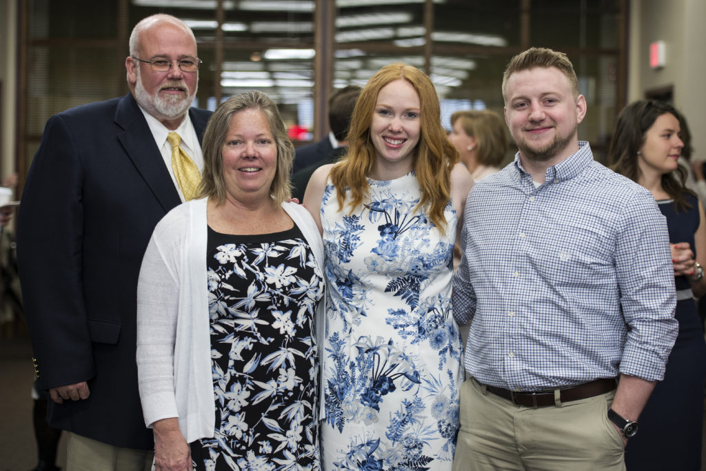 Graduation Awards Celebration_May 2018_PLN3141 Tim, Kim and Heather Stoner, with Adam Spatch.