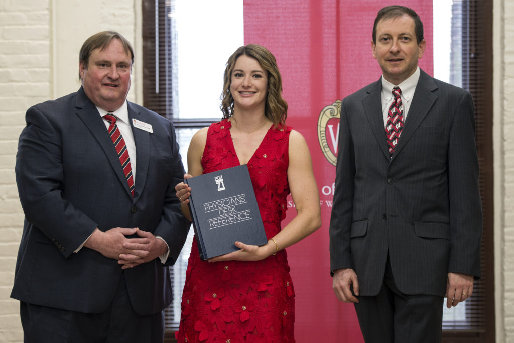 Graduation Awards Celebration_May 2018_PLN3313 Steve Swanson, Emily Bollom with her award, and Eric Buxton