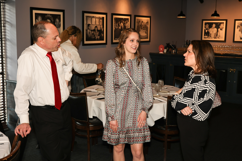 Mike Gillard, Marisa Gonien, and Angela de Ianni speak