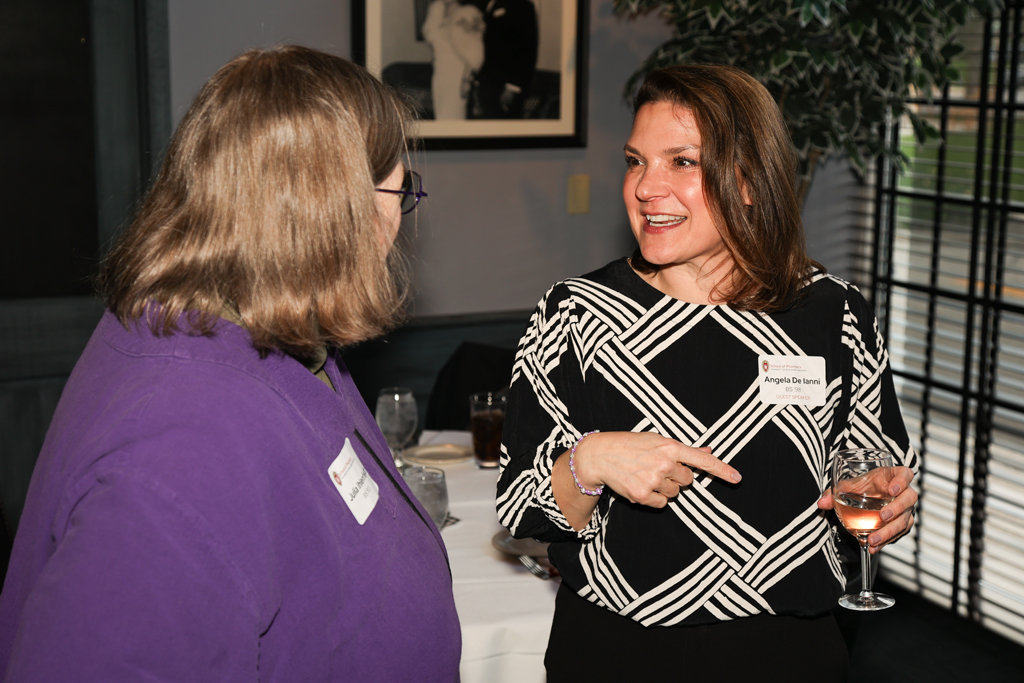 Julia Ihlenfeldt and Angela de Ianni speak to each other
