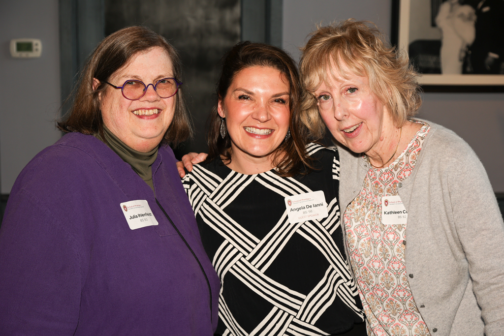 Julia Ihlenfeldt, Angela De Ianni, and Kathleen Connor smile as a group