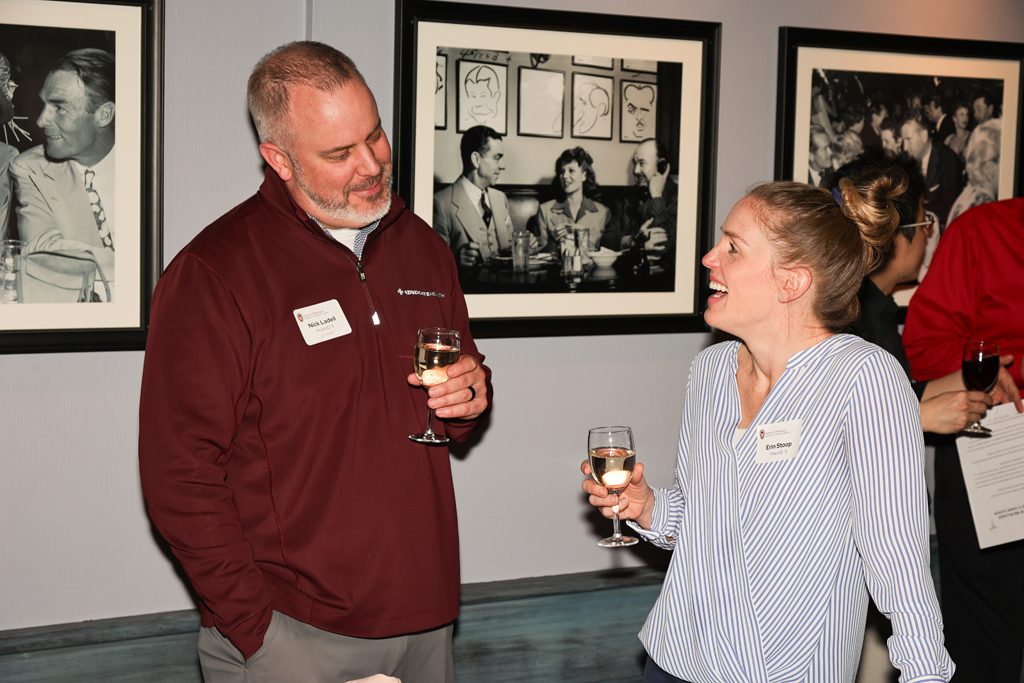 Nick Ladell and Erin Stoop laugh