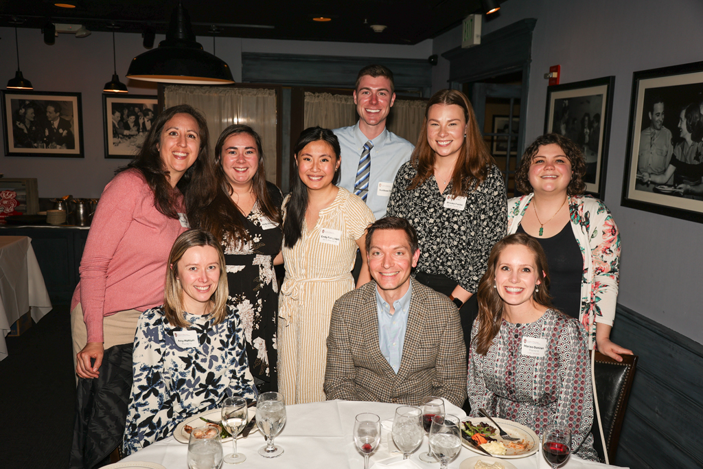 A group of alumni including Brooke Foster, Marissa Gonien, Emily Fong Velk, Amy Mahlum, and more