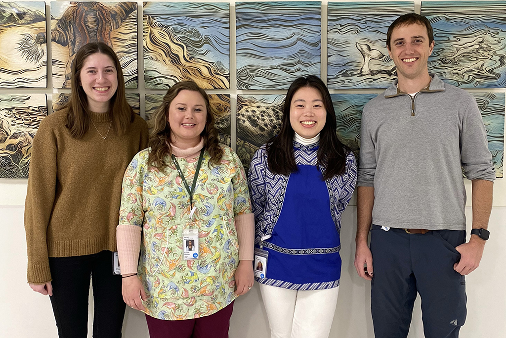 Amy Wolff, Rachael Kruse, Judy Zheng, and Nicholas Berres