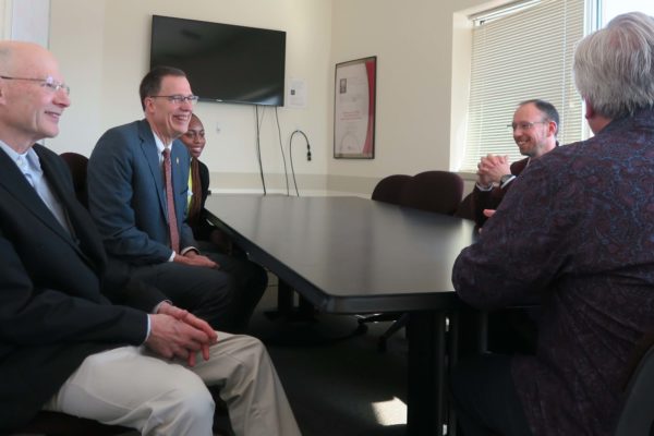 IMG_8452 Provost Karl Scholz smiling during a meeting with SoP staff