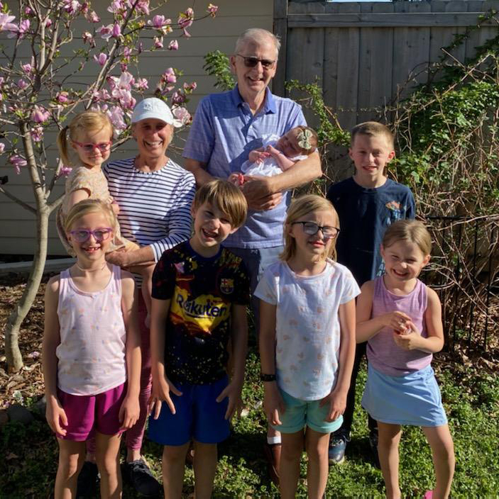 Jim Herrick and his grandchildren