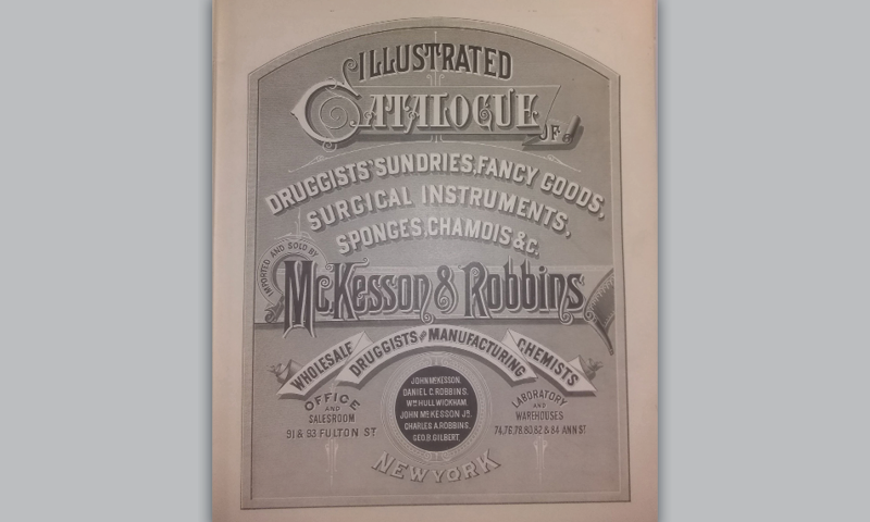 McKessonRobbins 1 Vintage page labeled "Illustrated Catalogue" from McKesson & Robbins