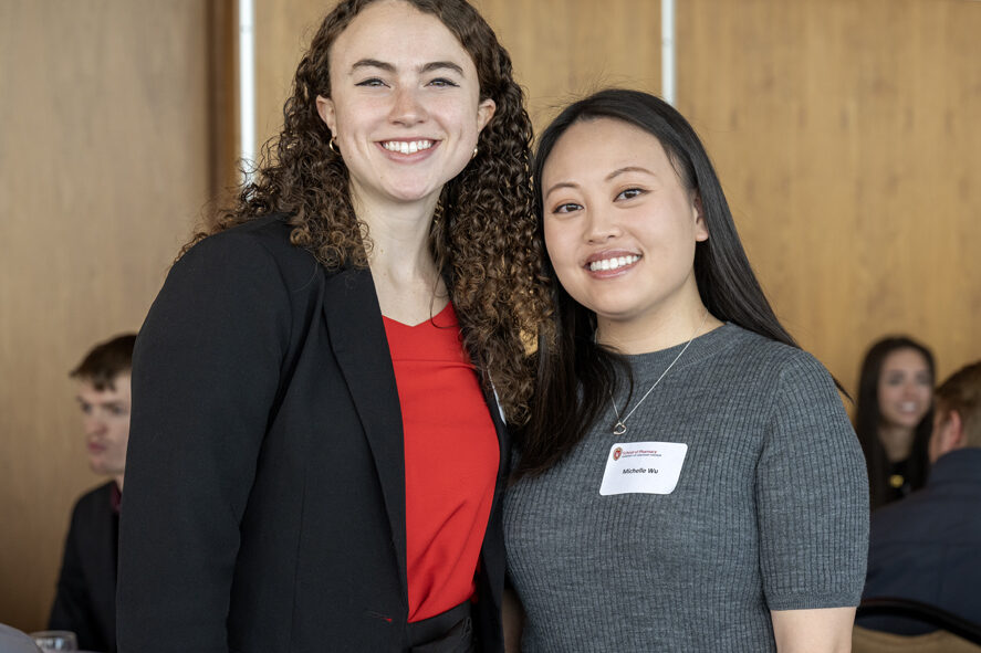 Kathryn Freitag smiling together with Michelle Wu
