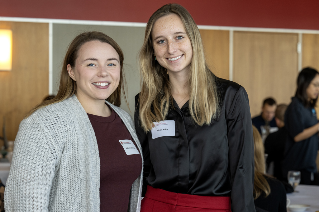 Kaitlin Hutchinson together with Alyssa Kuhn smiling for camera