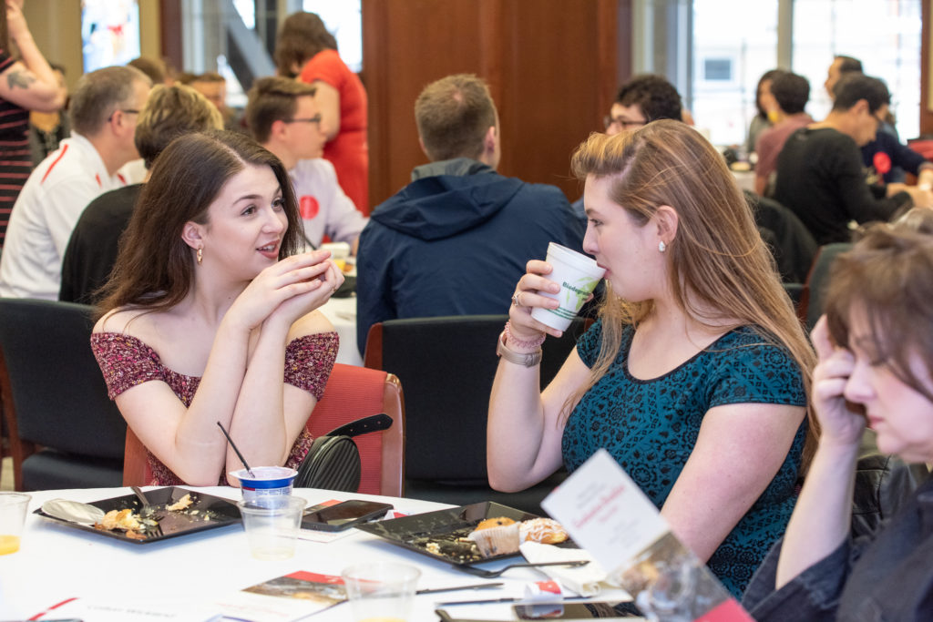 PharmToxCommence-05112019-024 The conversations during the breakfast engage students.