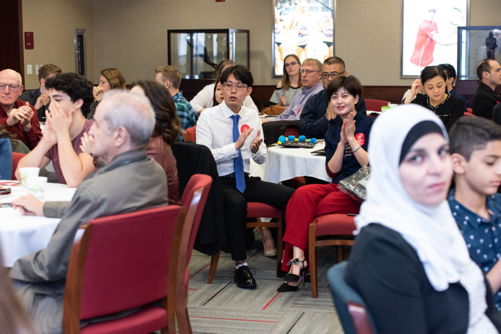 PharmToxCommence-05112019-053 Students with their family and friends enjoy the breakfast ceremony.