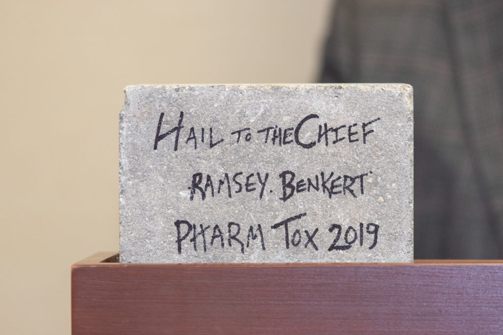 PharmToxCommence-05112019-115 Ramsey Benkert's brick.