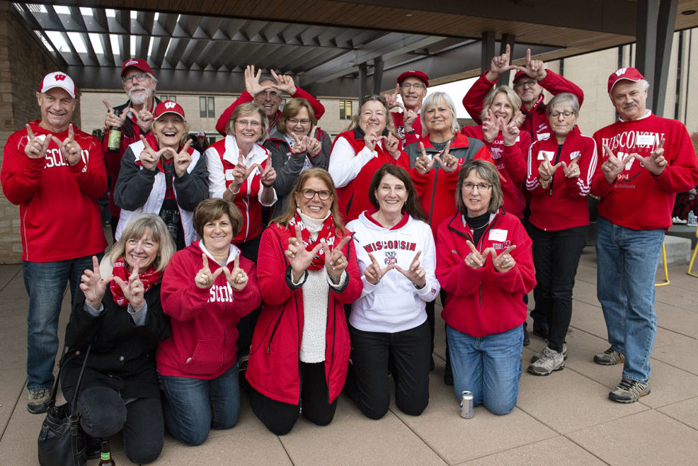 PharmacyAlumniTailgateEvent_1018_DSC3507 The Class of 1978 showing Badger Pride at the UW-Madison Pharmacy Alumni Tailgate event, held at Union South during the Badgers vs. Cornhuskers game.