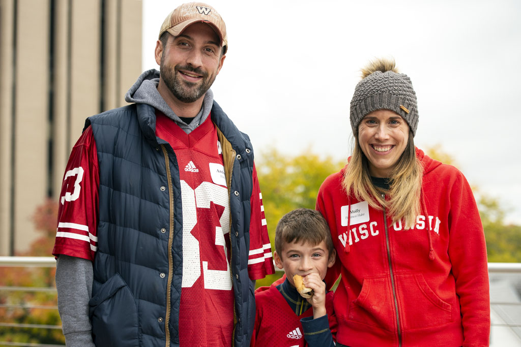 PharmacyAlumniTailgateEvent_1018_DSC_6669 Alumni catching up at the UW-Madison Pharmacy Alumni Tailgate event, held at Union South during the Badgers vs. Cornhuskers game.