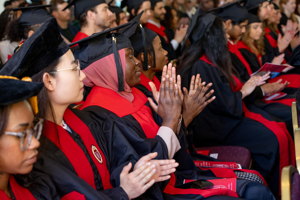 Pharmacy_Graduation_2024_037 Graduates listen to speakers
