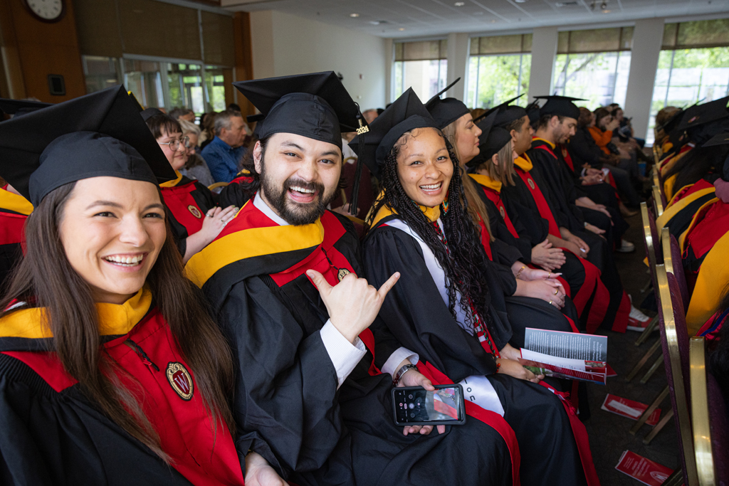 Pharmacy_Graduation_2024_070 Graduates smile excitedly