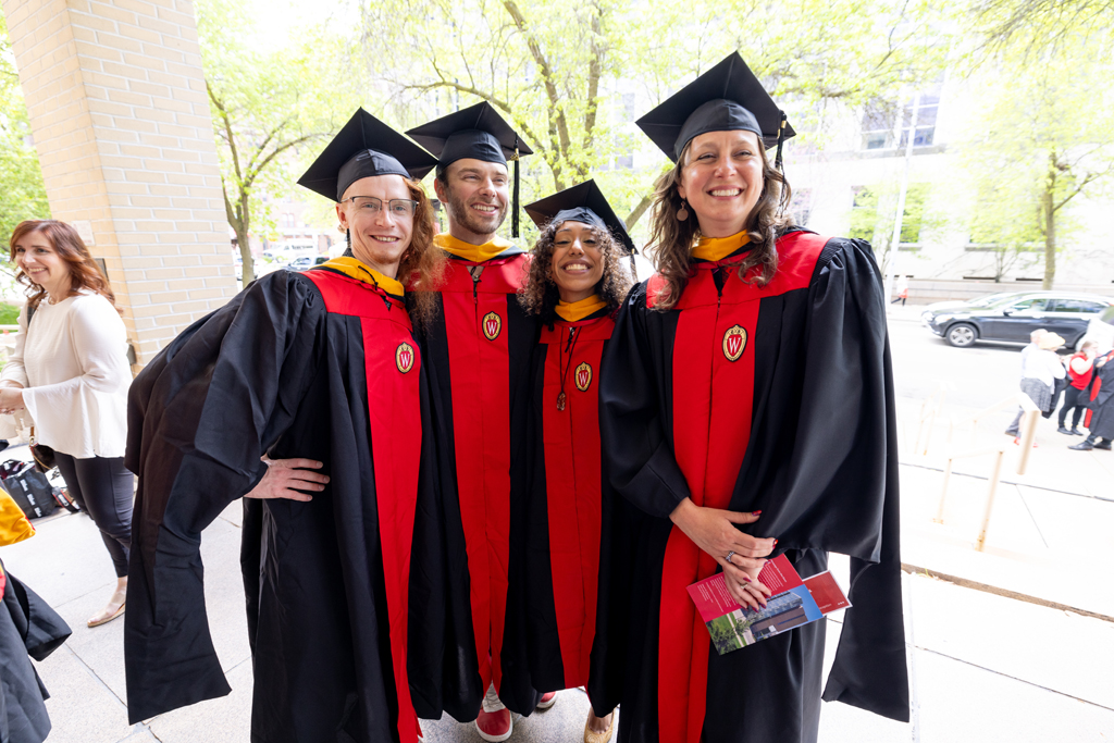 Pharmacy_Graduation_2024_128 Graduates smile outside