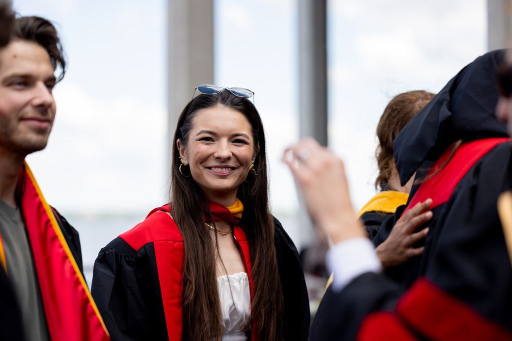 Pharmacy_Graduation_2024_225 Graduates smile outside