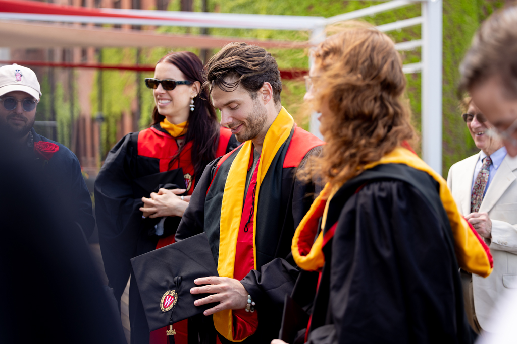 Pharmacy_Graduation_2024_236 Graduates gather outside