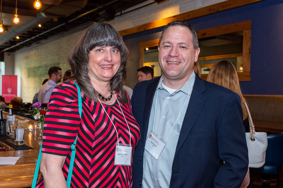 UWPharm-Coopers_2022__DSC4063_028 Alumni and attendees together at Cooper's Tavern