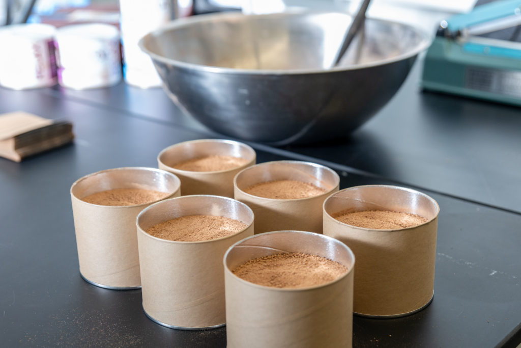 UWPharm-Satori-11262018-065 Containers of Satori food product laying on counter