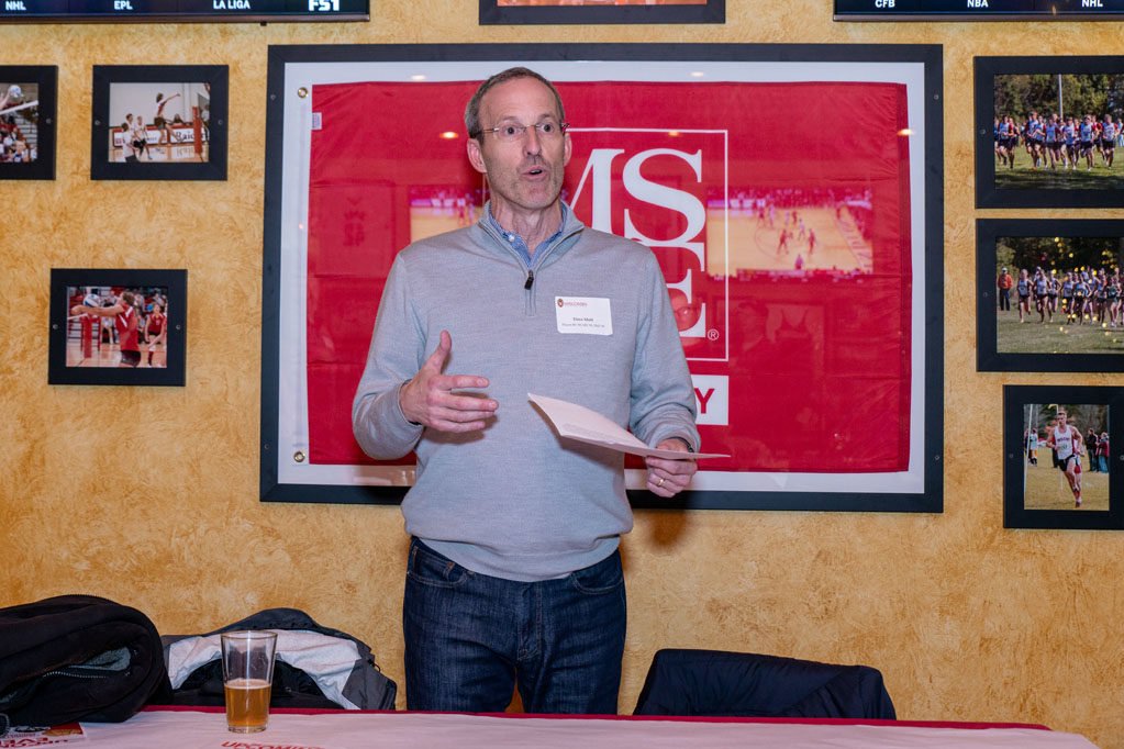 David Mott speaking at alumni event