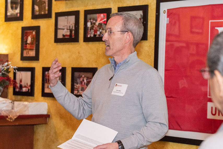 David Mott speaking at alumni event