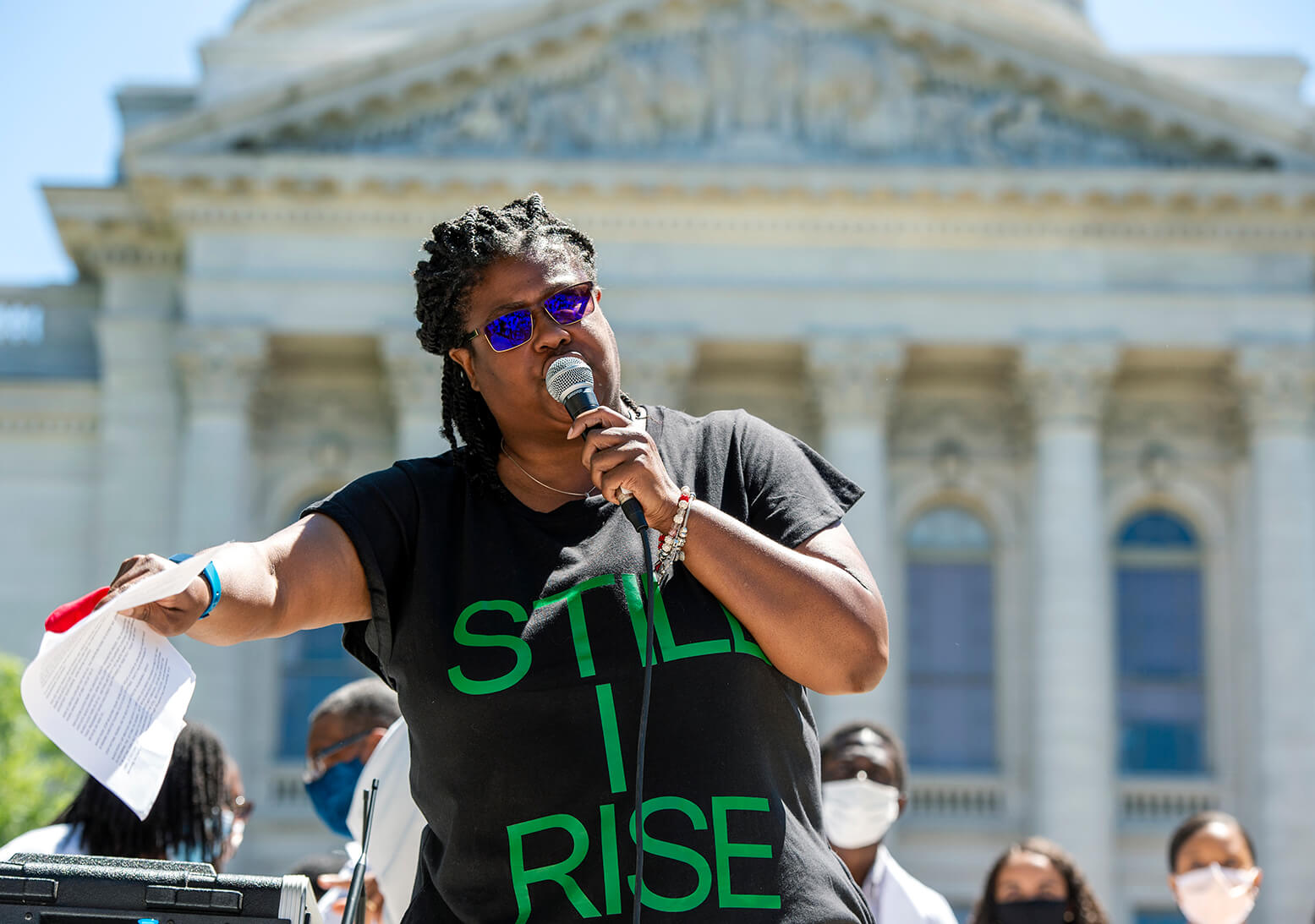 WC4BL_0620_DSC2383 Speaker at white coats for black lives march