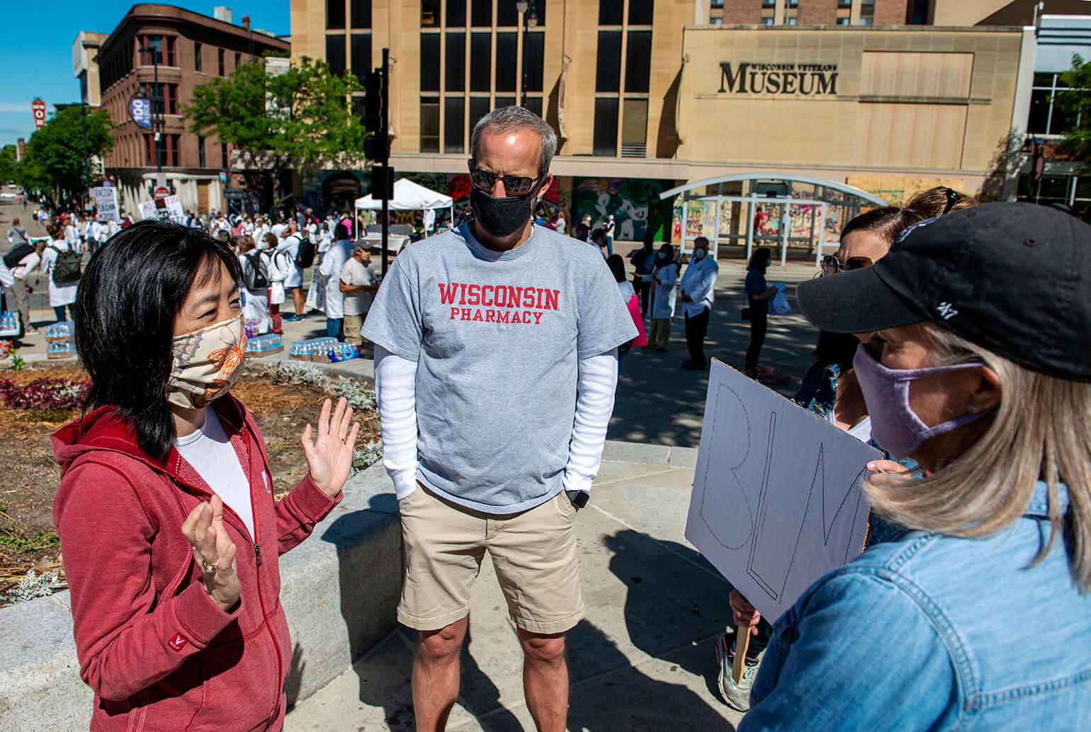 WC4BL_0620_DSC6489 Dave Mott and Michelle Chui joining in white coats for black lives march
