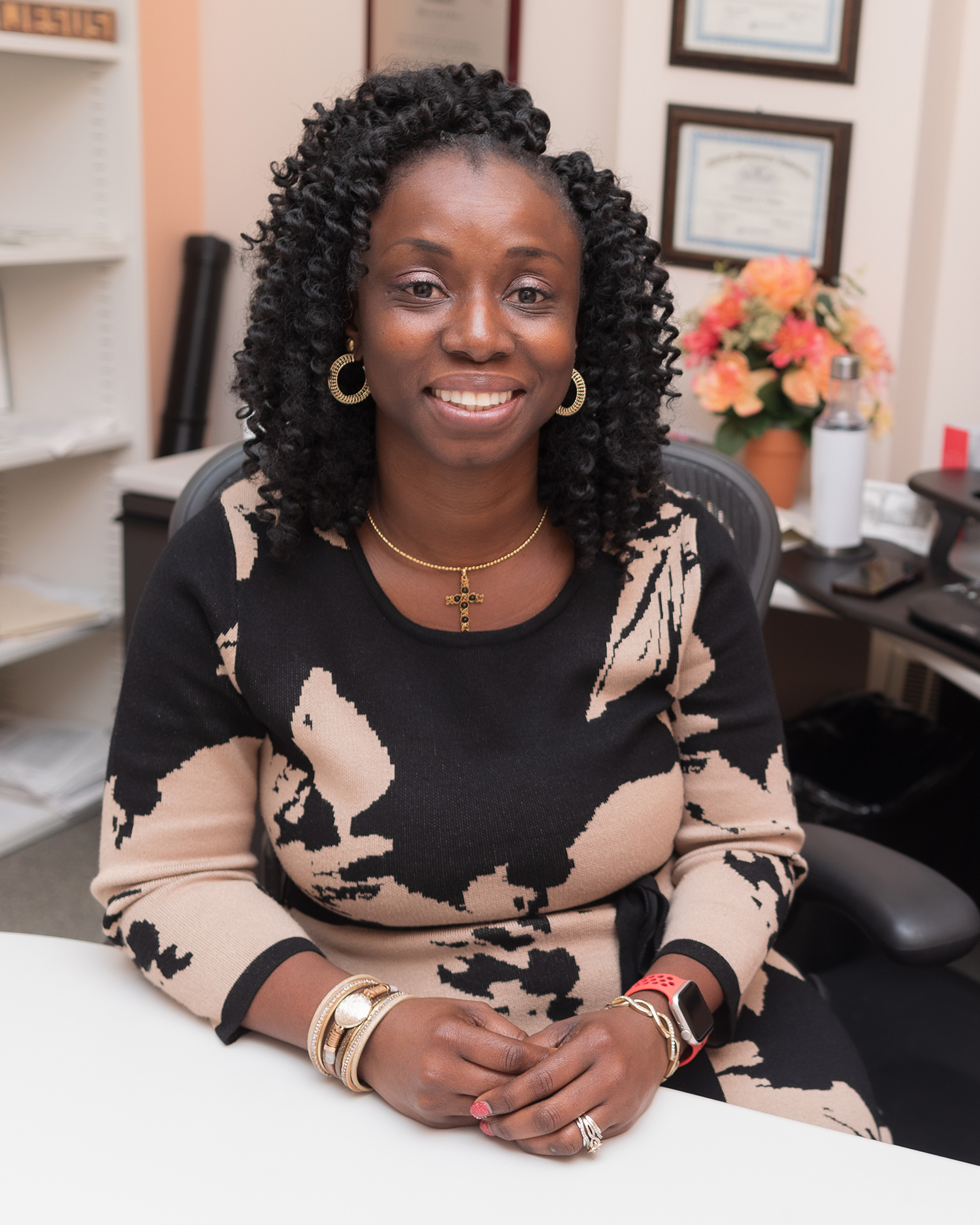 Olufunmilola Abraham in her office