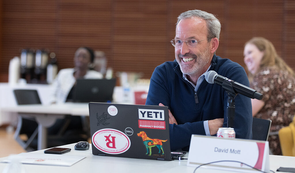 Dave Mott smiles