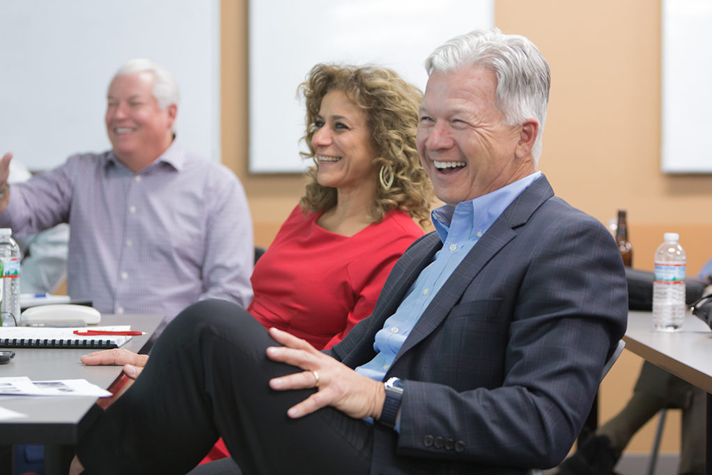 phar042018_011 Dan Luce, Azita Saleki-Gerhardt, and George Zorich laughing on panel