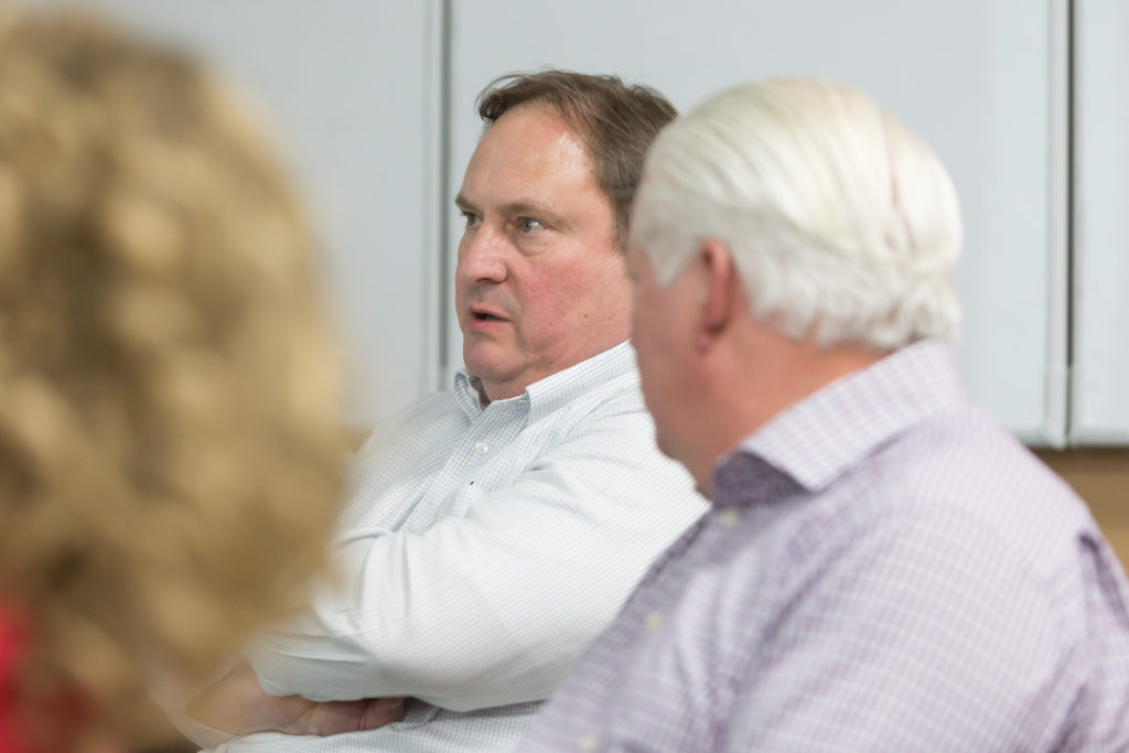 UW School of Pharmacy inagural "SHARx Tank" event - April 20, 2018 Dean Steve Swanson and Dan Luce on panel during SHARx Tank event